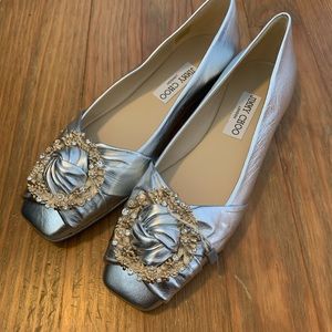 Silver and Gold Jimmy Choo flats